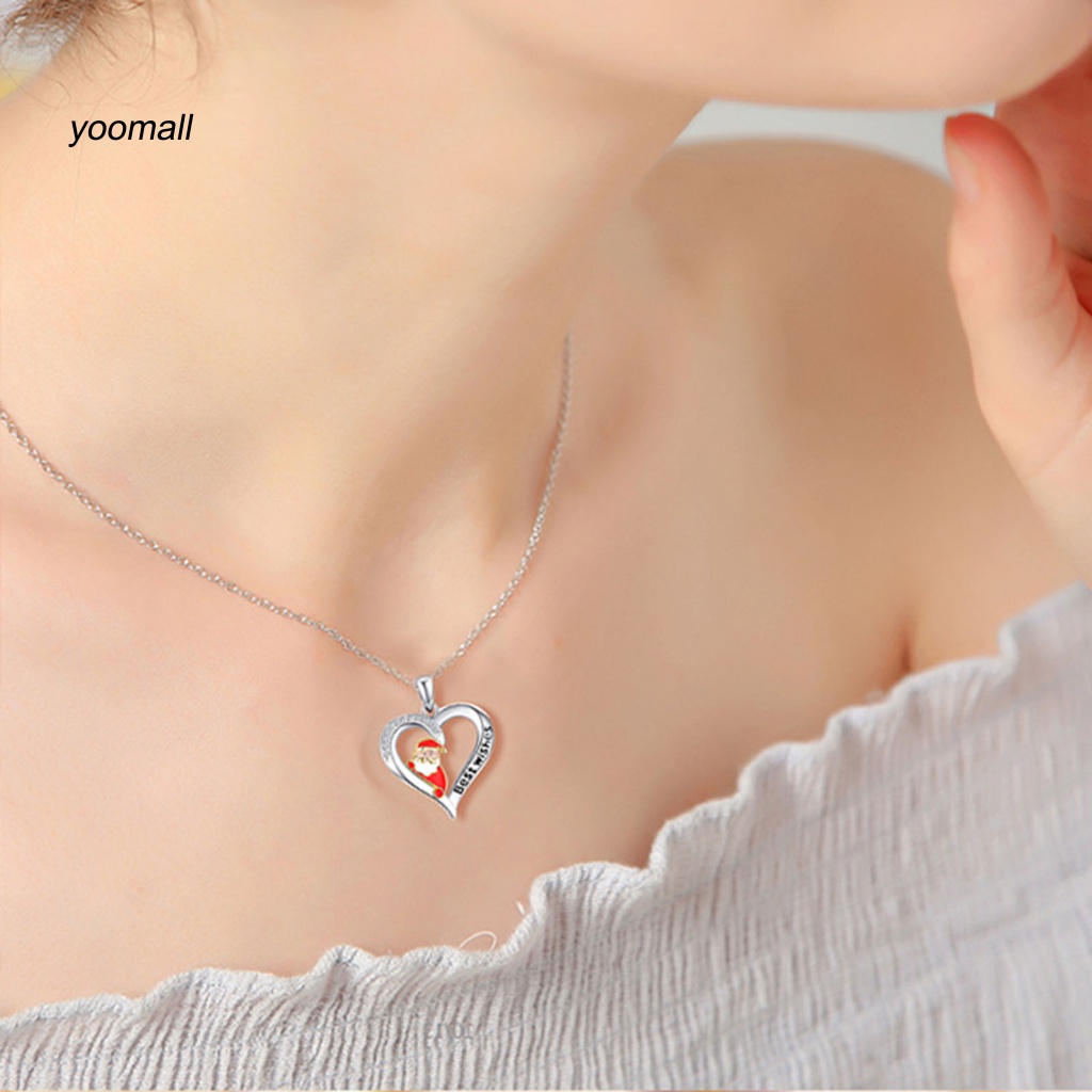 Vòng cổ Mặt Hình Trái Tim Đính Đá Lấp Lánh Cho Nữ