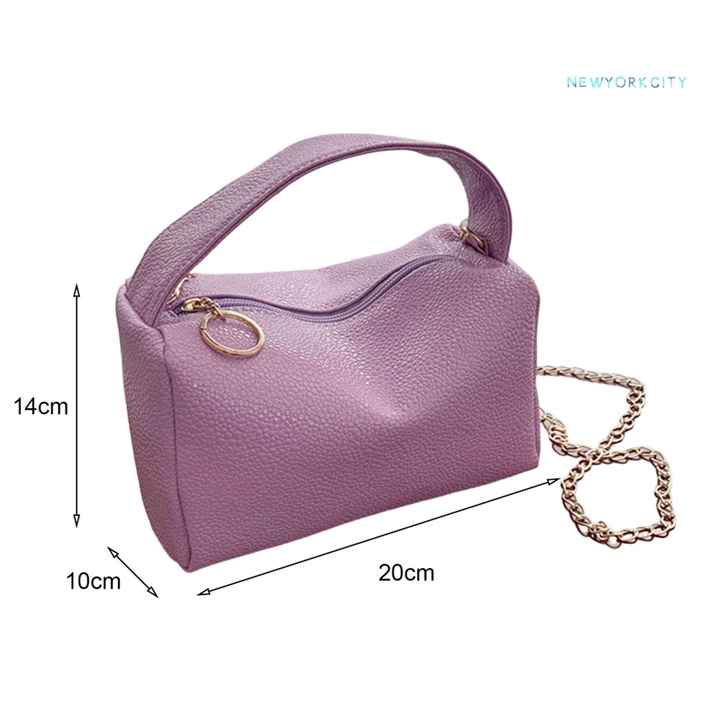 Túi Đeo Vai Hình Vuông Sức Chứa Lớn Tiết Kiệm Không Gian Có Dây Khóa Kéo Có Thể Tháo Rời Cho Nữ