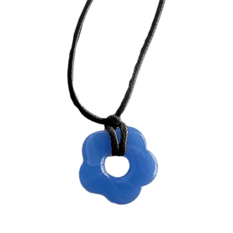 King Vòng cổ Acrylic Mặt Hoa Khoét Rỗng Đơn Giản Tinh Tế Thời Trang Cho Nữ Mỗi Ngày