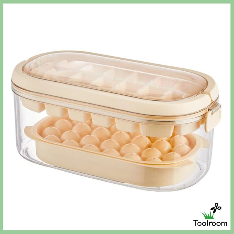 Khay Làm Đá Viên Dạng Nhấn Giúp Tiết Kiệm Không Gian Có Thể Tái Sử Dụng