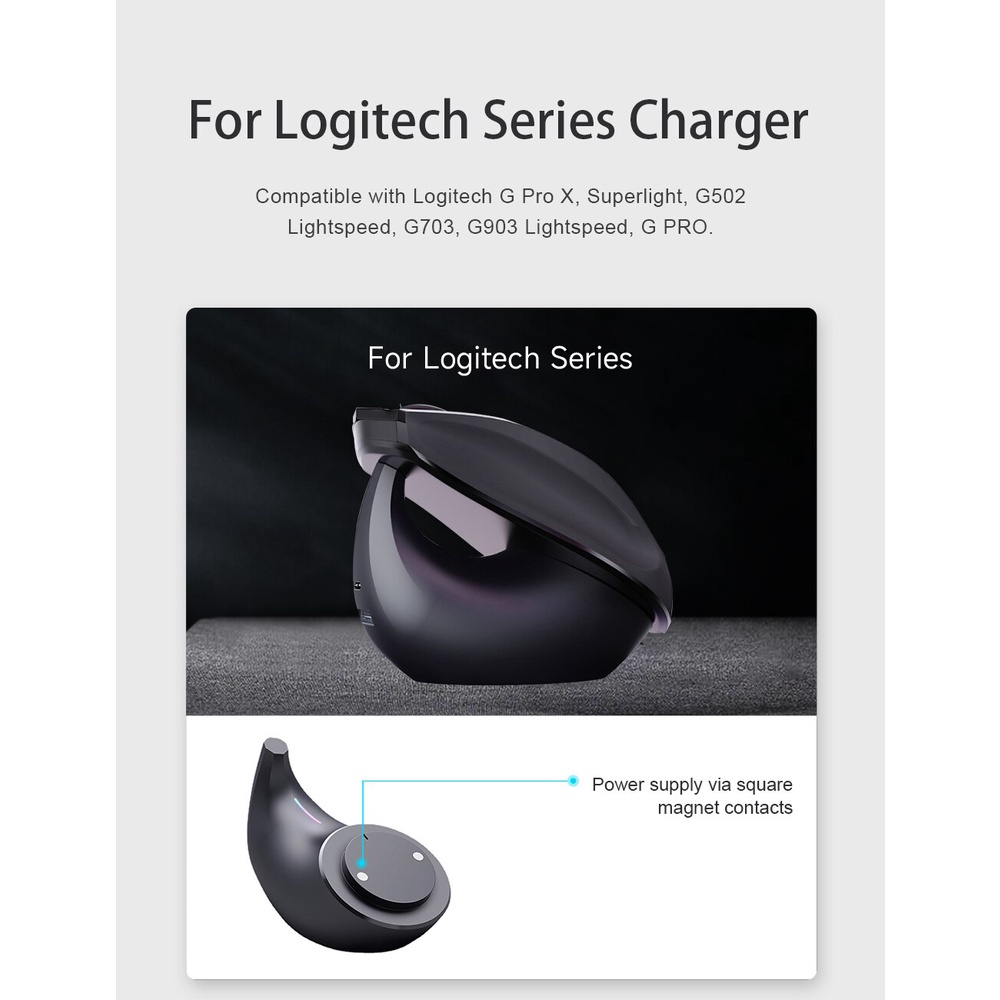Đế Sạc Chuột Không Dây G502 X Plus G703 G903 G PRO X Siêu Nhẹ GPW2