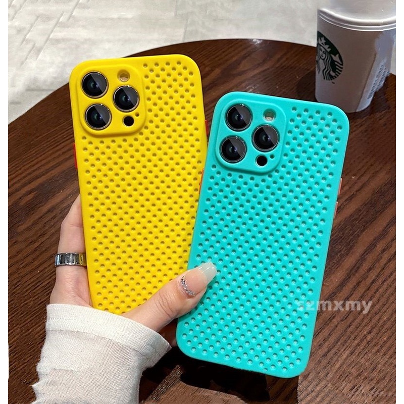 Ốp Điện Thoại Silicone Mềm Thoáng Khí Màu Kẹo Cho Iphone 14 13 12 Pro Max 11