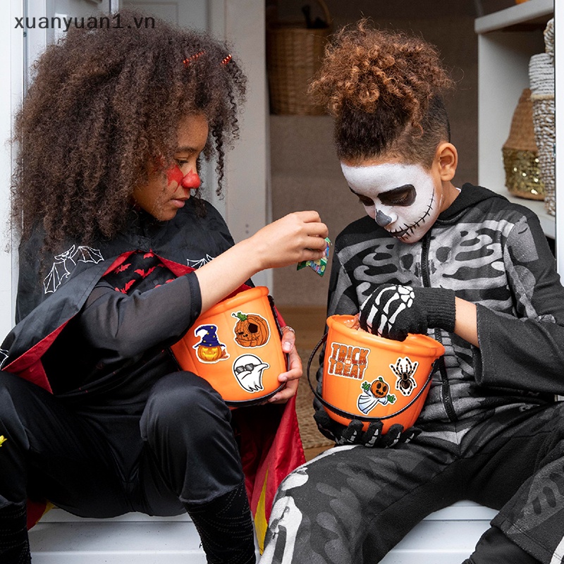 Set 50 Miếng Dán Vinyl Chống Thấm Nước Chủ Đề Halloween Độc Đáo