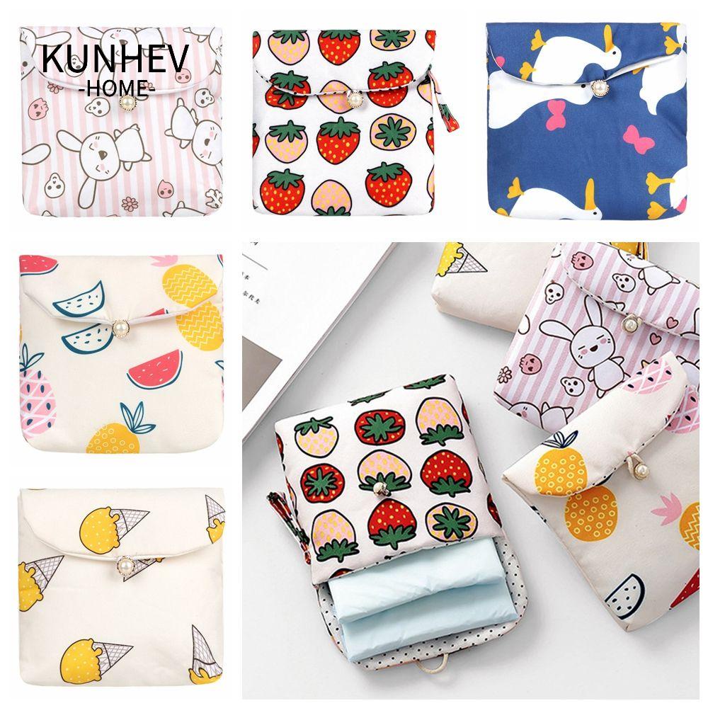 KUNHEV Túi Đựng Tai Nghe / Chìa Khóa Hình Tampon Hoạt Hình Dễ Thương Ốp