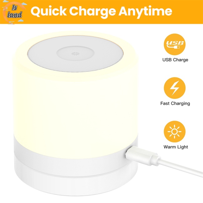 Đèn Ngủ RGB 7 Màu Sắc Tùy Chọn Có Thể Sạc Lại Bằng Cổng USB Kèm Móc Tiện Dụng