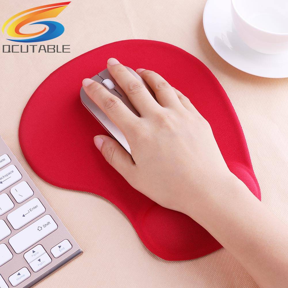 Miếng Lót Chuột PU Chống Trượt Có Đệm Silicone Hỗ Trợ Cổ Tay