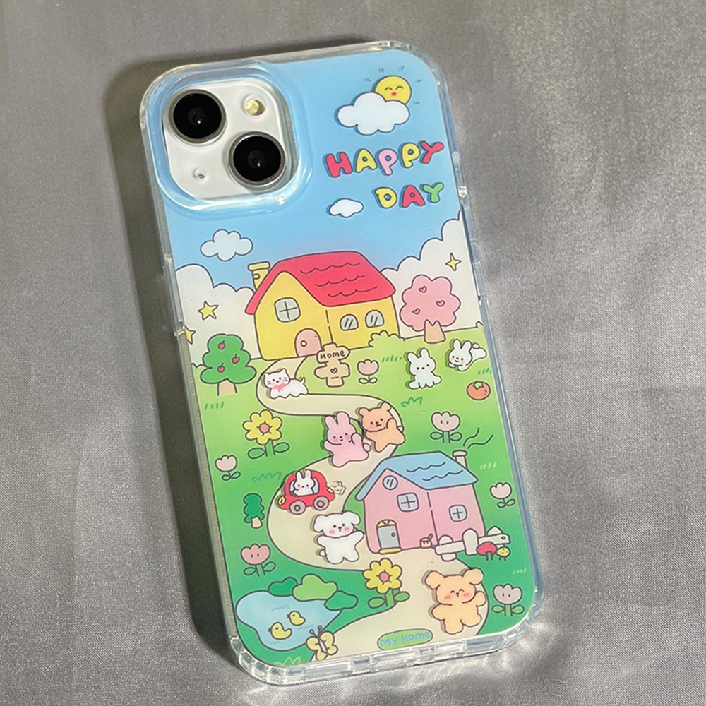 Ốp Điện Thoại TPU Mềm Chống Dấu Vân Tay Chống Rơi Họa Tiết Động Vật Dễ Thương Dành Cho IPhone 11 12 13 14 Pro Max