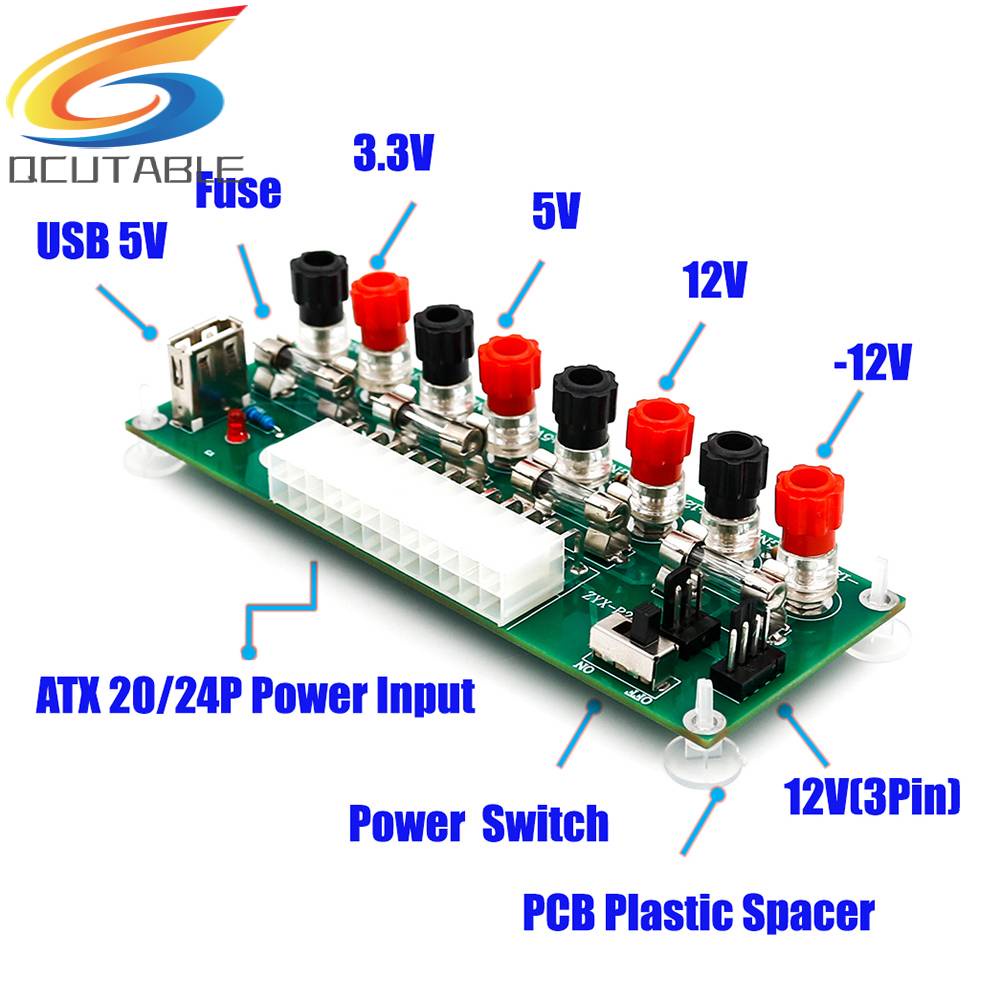 Bảng Mạch Chuyển Đổi ATX 20 / 24 Pin Với Cổng USB 5V Cho Máy Tính Để Bàn