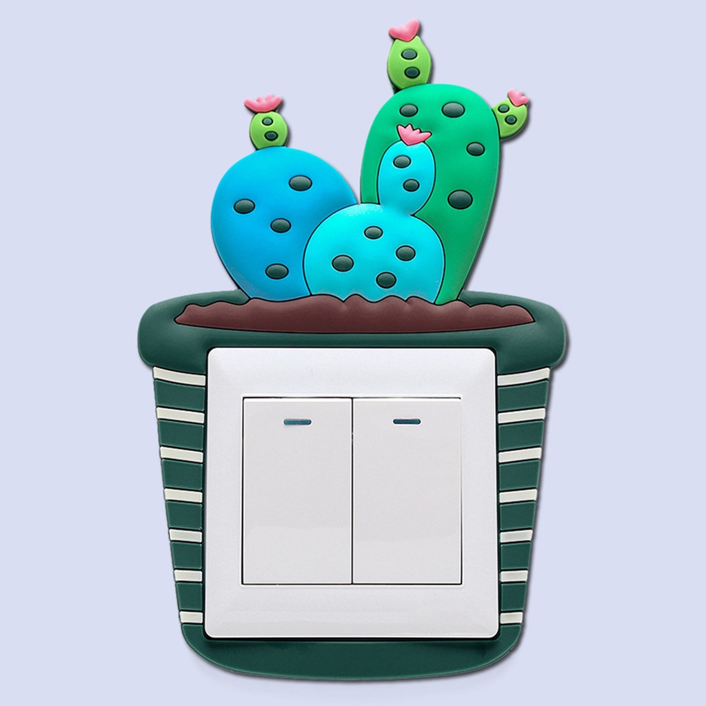 1 Tấm Sticker Dán Công Tắc Màu Dạ Quang 3D DIY Dễ Thương Có Thể Tháo Gỡ