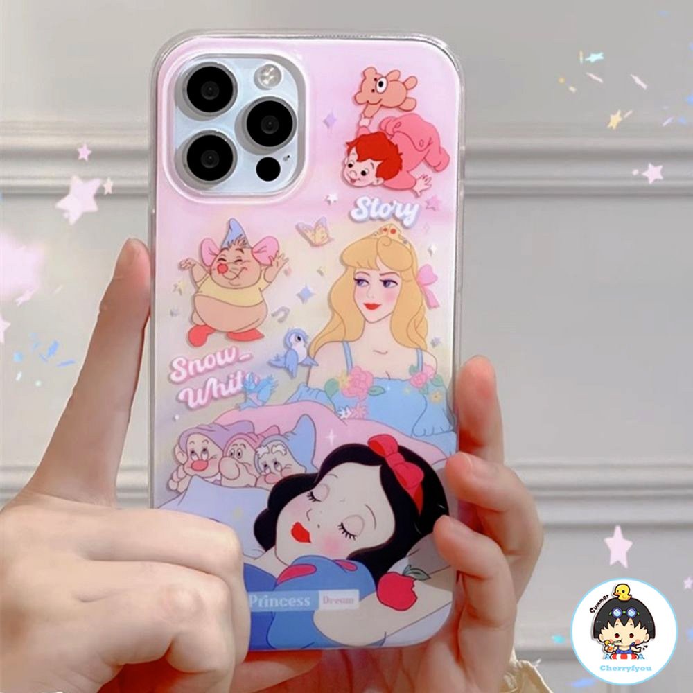 Ốp Điện Thoại TPU Mềm Chống Sốc Chống Bụi In Hình Bạch Tuyết Dễ Thương Cho IPhone 11 12 13 14 Pro Max