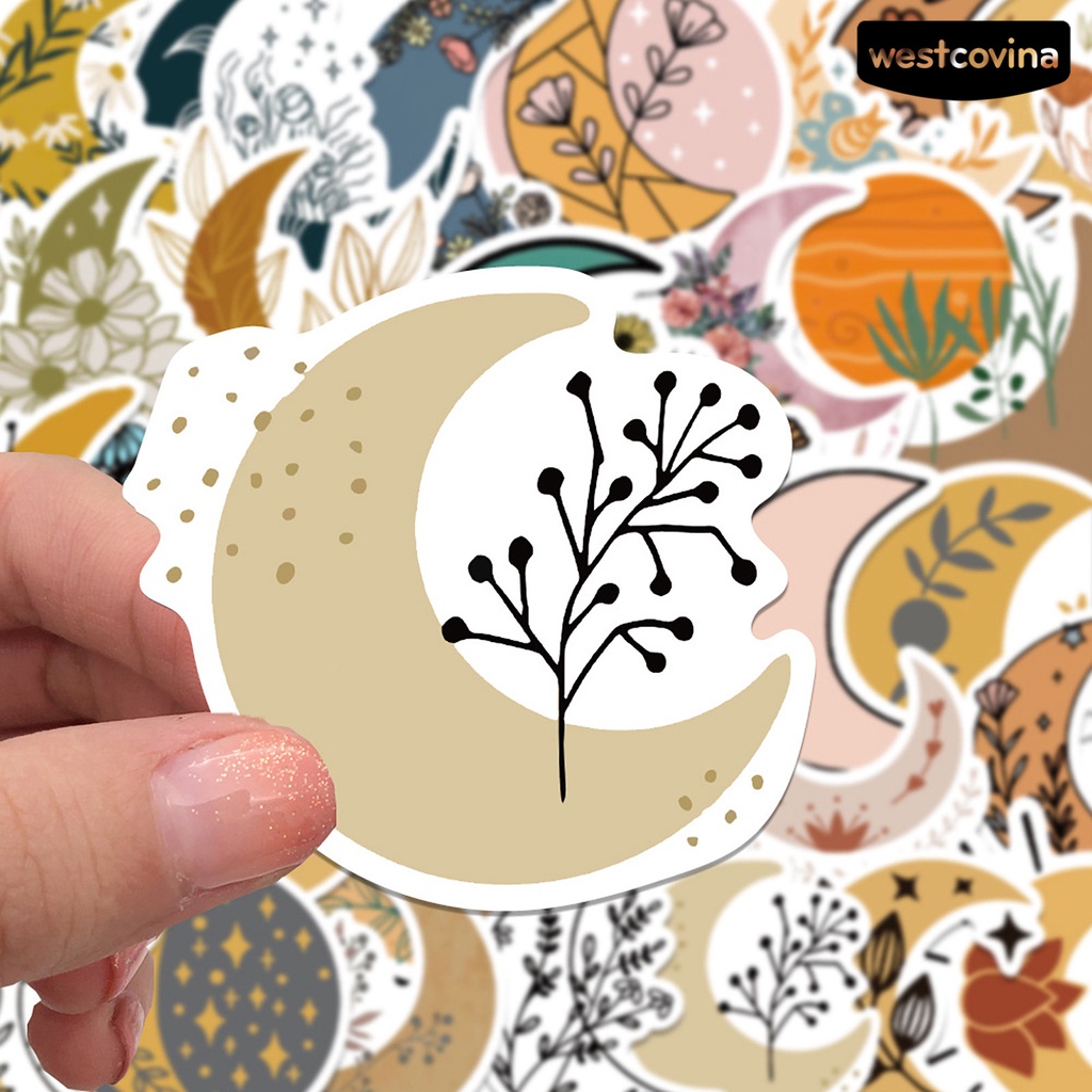 [WSTN]✎Bộ 50 Miếng Dán Trang Trí Vali Chống Thấm Nước Bằng PVC