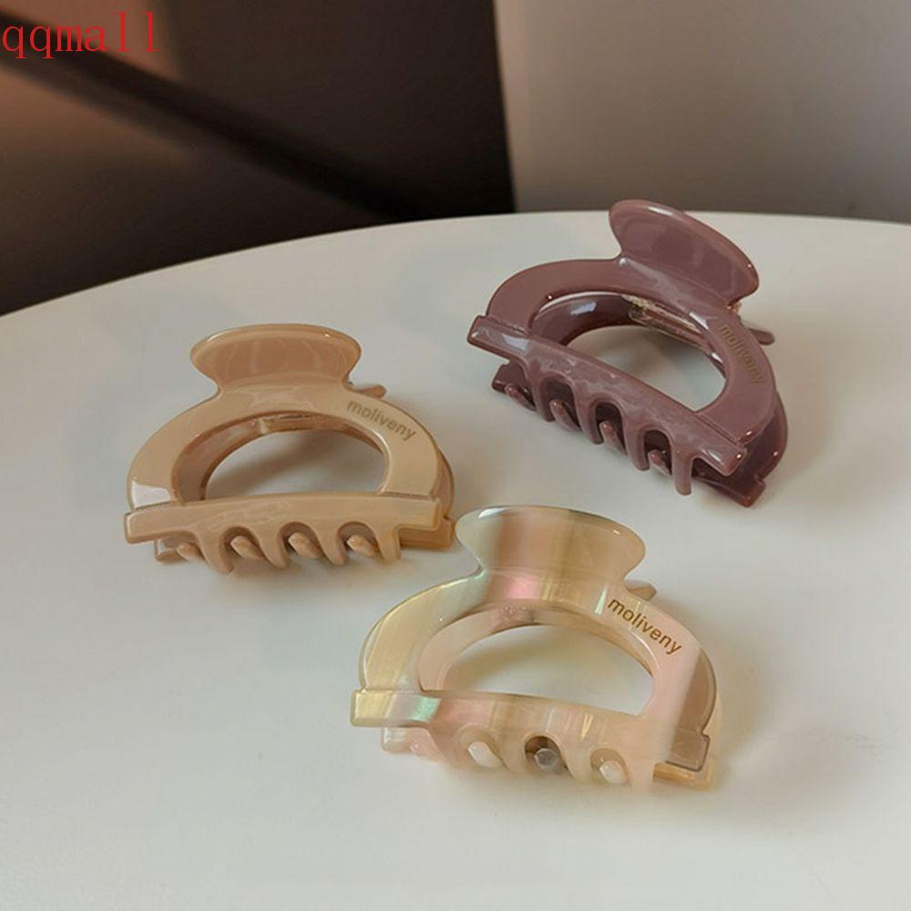 QQMALL Kẹp Tóc Càng Cua Bằng Axit Acetic Phong Cách Vintage Dễ Thương Cho Nữ