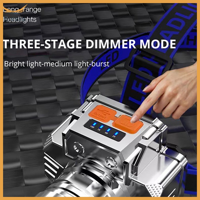 Đèn Pin Đeo Trán Bóng Led Sạc Usb Đa Năng