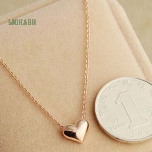 [Mok Abh] Vòng cổ Dáng Ngắn Mặt Hình Trái Tim Nhỏ Thanh Lịch Dễ Thương Cho Nữ