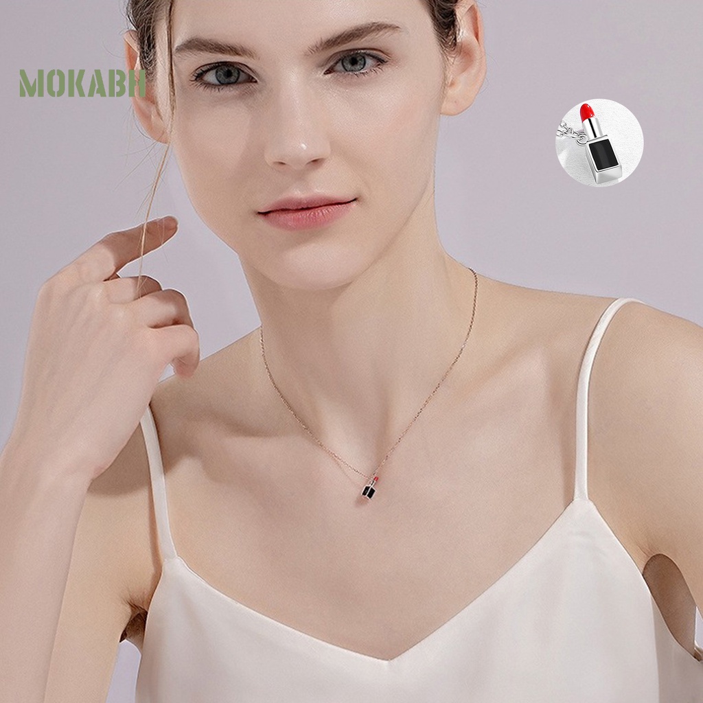 Vòng cổ Họa Tiết Hình Son Môi Theo Phong Cách Pháp