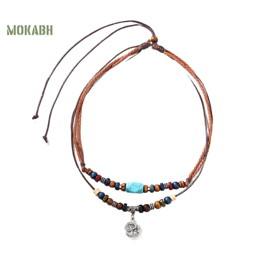 Vòng cổ Nhiều Lớp Họa Tiết Hoa Bằng Kim Loại Thời Trang Cho Nam