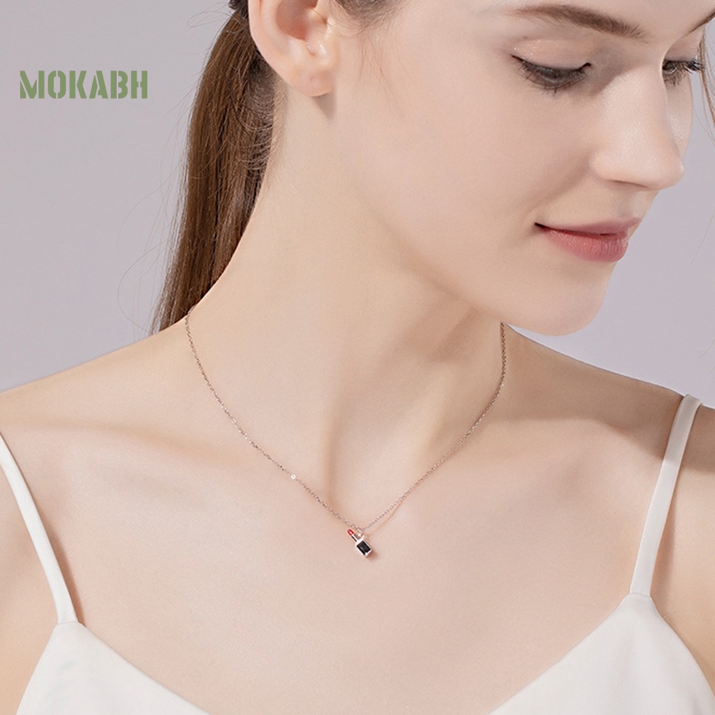 Vòng cổ Họa Tiết Hình Son Môi Theo Phong Cách Pháp