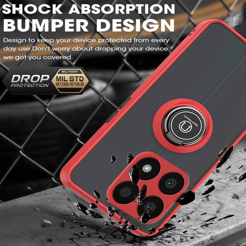 Ốp Điện Thoại Dạng Giáp Nhám Có Vòng Đỡ Nam Châm Cho Honor X8a 4G Honar X 8a 8 a HonorX8a 6.7Inch CRT-LX1