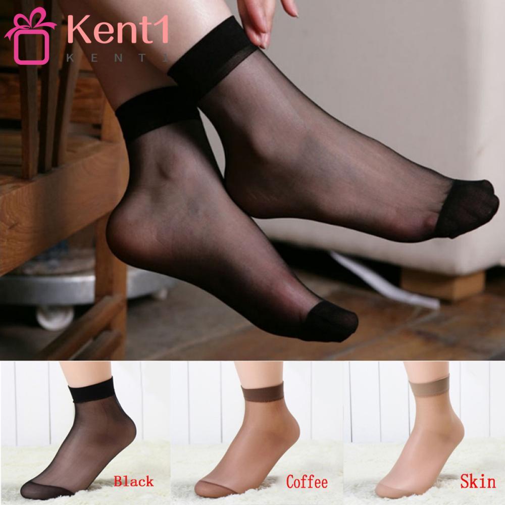 KENT1 Set 10 Đôi Vớ Cổ Cao Siêu Mỏng Thời Trang Mùa Hè Quyến Rũ Cho Nữ
