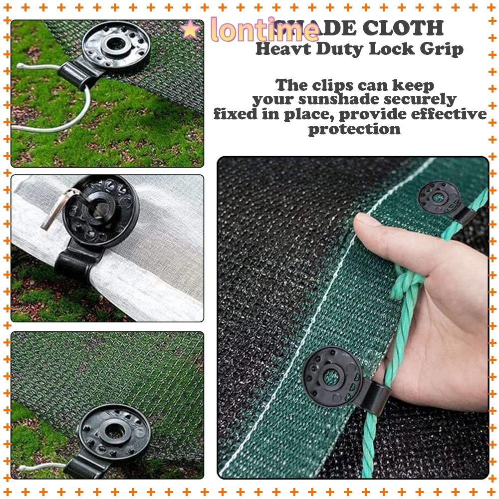LONTIME Set 50 Kẹp Khóa Chống Gió Màu Đen Tiện Lợi Khi Đi Cắm Trại