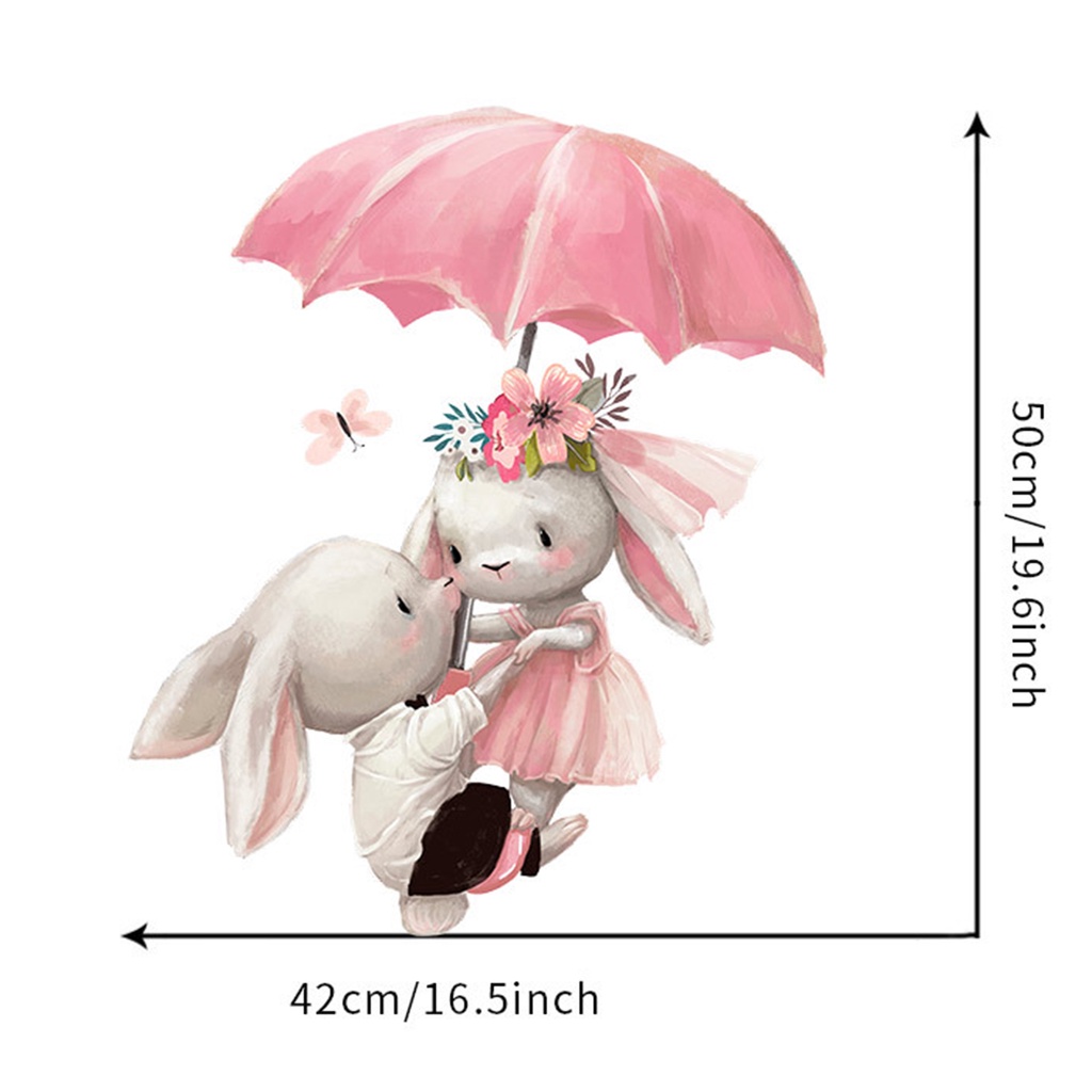 Áp Phích Treo Tường Hình Cặp Đôi Thỏ Lãng Mạn Chống Thấm Nước Trang Trí Nhà Cửa DIY