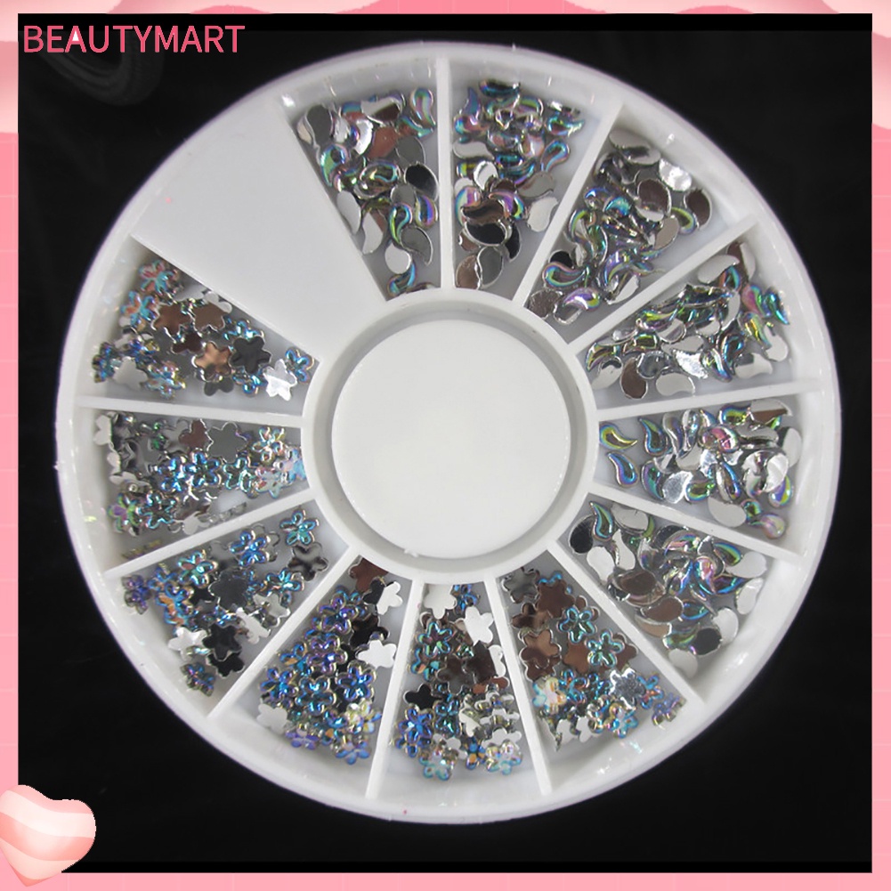 Khay Bánh Xe Đính Đá DIY Thời Trang Dành Cho Trang Trí Móng Tay