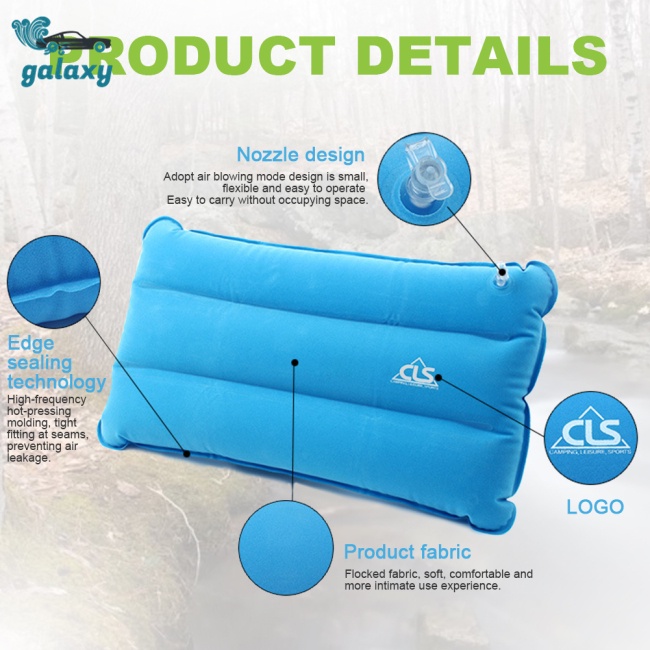 Galaxy Gối Bơm Hơi Siêu Nhẹ Có Thể Gấp Gọn Tiện Dụng Mang Theo Du Lịch / Cắm Trại