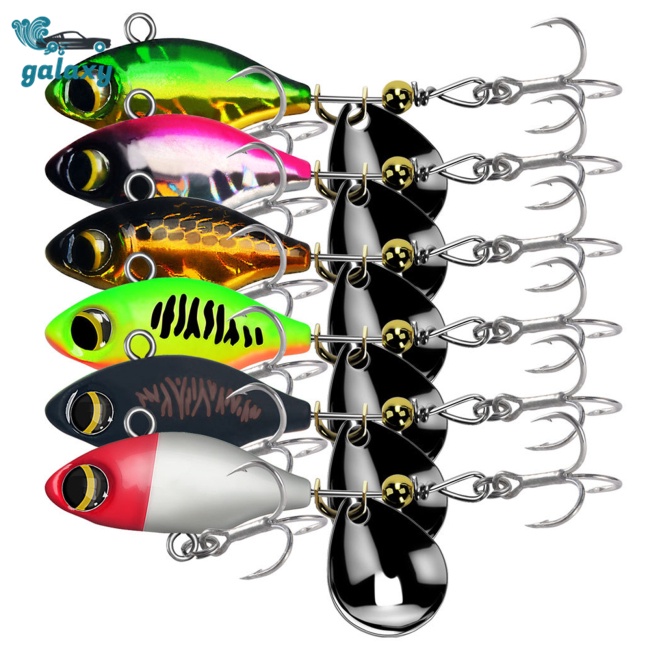 Galaxy Set 6 Mồi Giả Nhử Cá 14g Bằng Nhựa Gắn Kèm Móc Câu
