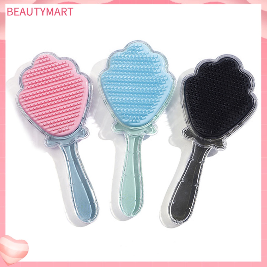 Lược Chải Tóc Đệm Khí Bằng Nhựa ABS Hình Sao Biển Màu Xanh Lá Kích Thước Nhỏ Gọn Dùng Tại Nhà