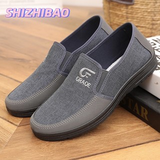 Giày vải SHIZHIBAO đế mềm thoáng khí chống trượt thời trang cho nam