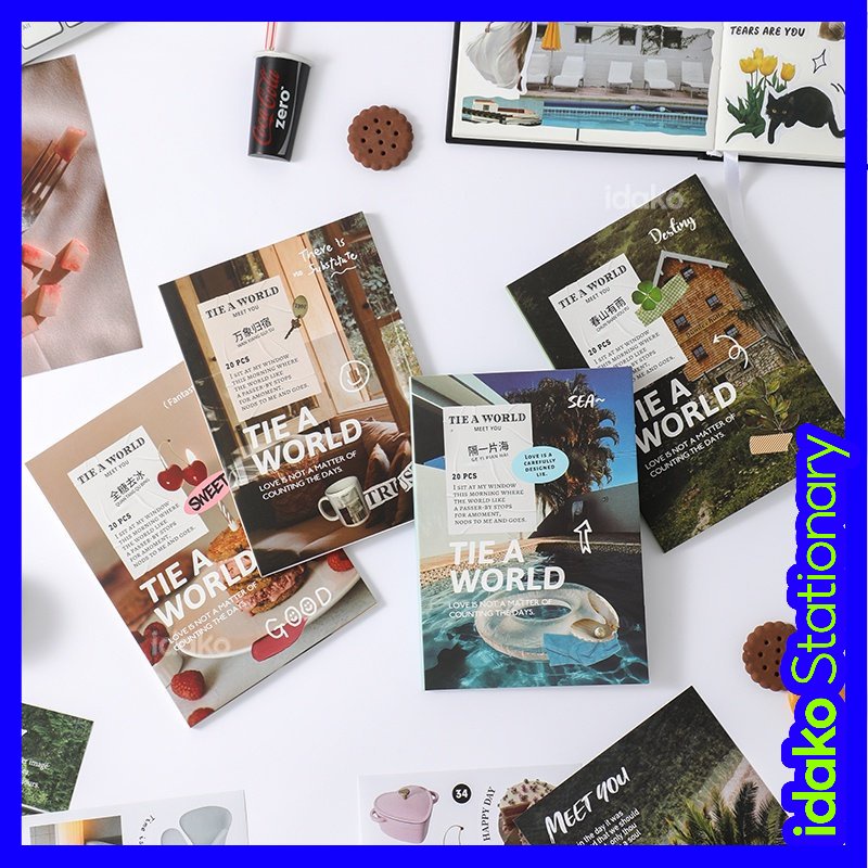 Bộ 20 Tờ Sticker Trang Trí Sổ Tay Chủ Đề One World SS612