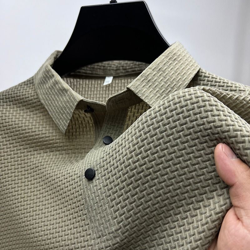 Áo Thun Polo Chất Liệu Lụa Màu Sắc Đơn Giản Trẻ Trung Dành Cho Nam Giới