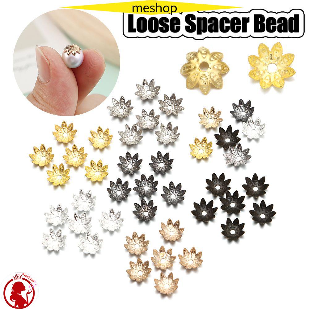 ME Bộ 100 Hạt Xỏ Lỗ Hình Hoa Sen Dùng Làm Trang Sức