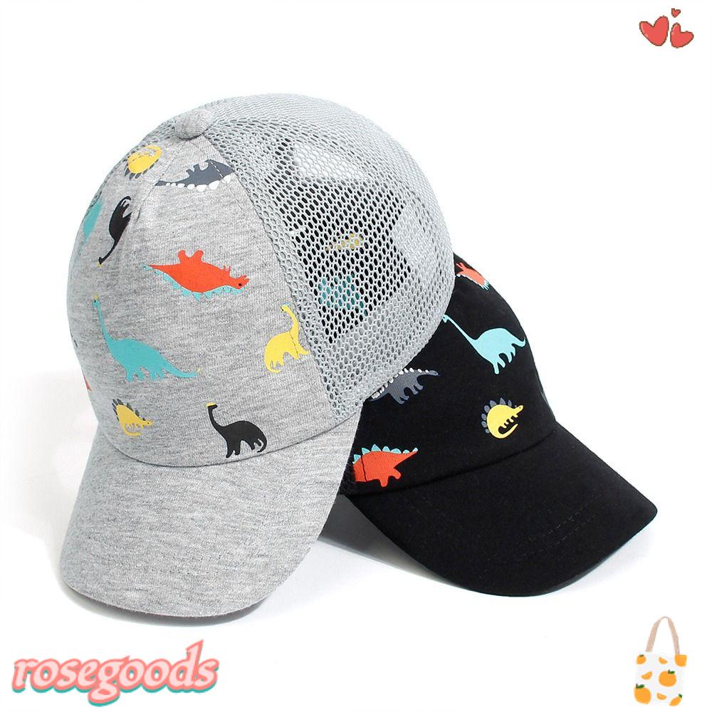Mũ Lưỡi Trai Chống Nắng Nhanh Khô In Hình Khủng Long Dễ Thương Có Thể Điều Chỉnh Cho Bé