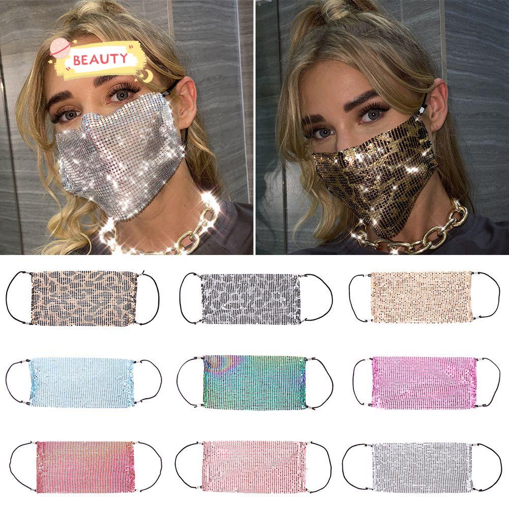 BEAUTY Trang Sức Mặt Cườm Đính Kim Sa Lấp Lánh Cho Bữa Tiệc Đêm