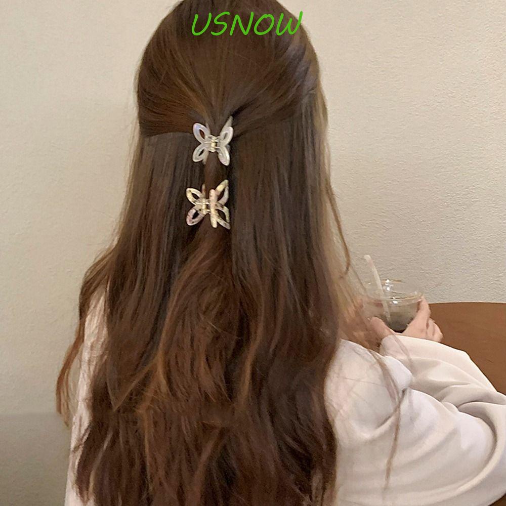 USNOW Kẹp Tóc Đuôi Ngựa Hình Bướm Bằng Axit Acetic Ngọt Ngào Sáng Tạo Cá Tính Dành Cho Bạn Nữ