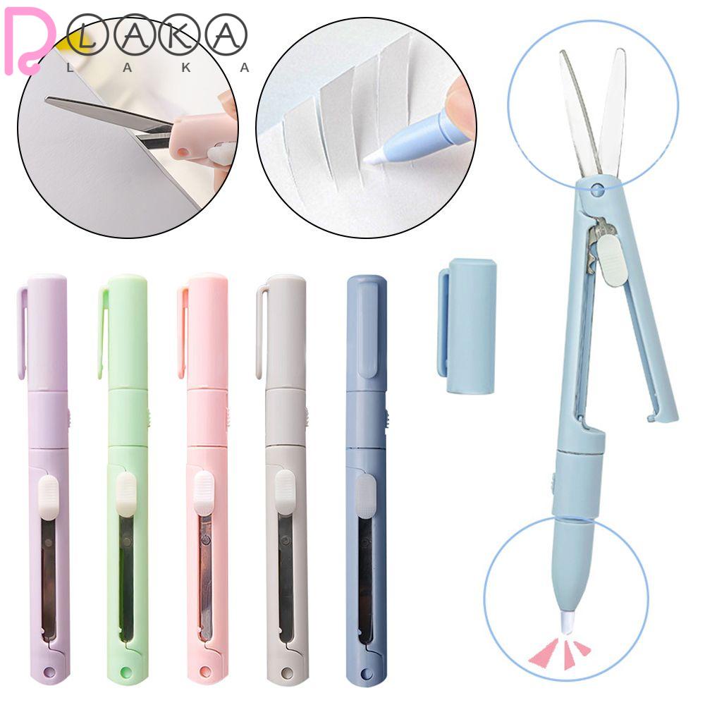 LAKAMIER Set 2 Kéo Cắt Giấy Nghệ Thuật Hình Cây Bút Đa Năng DIY