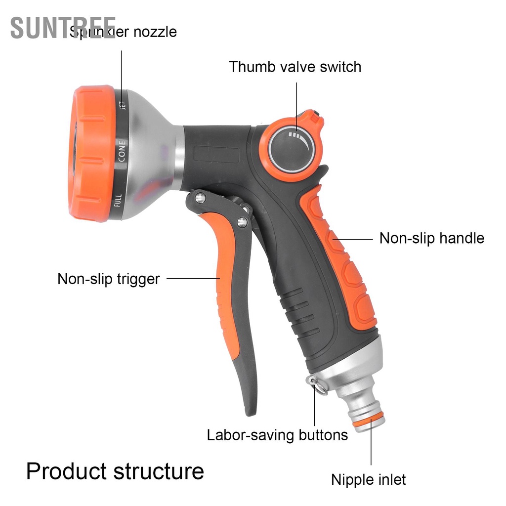 Châu Âu Loại Vòi Xịt Sân Vườn Đa Năng Cao Cấp Nước Rửa Xe Tưới Cây