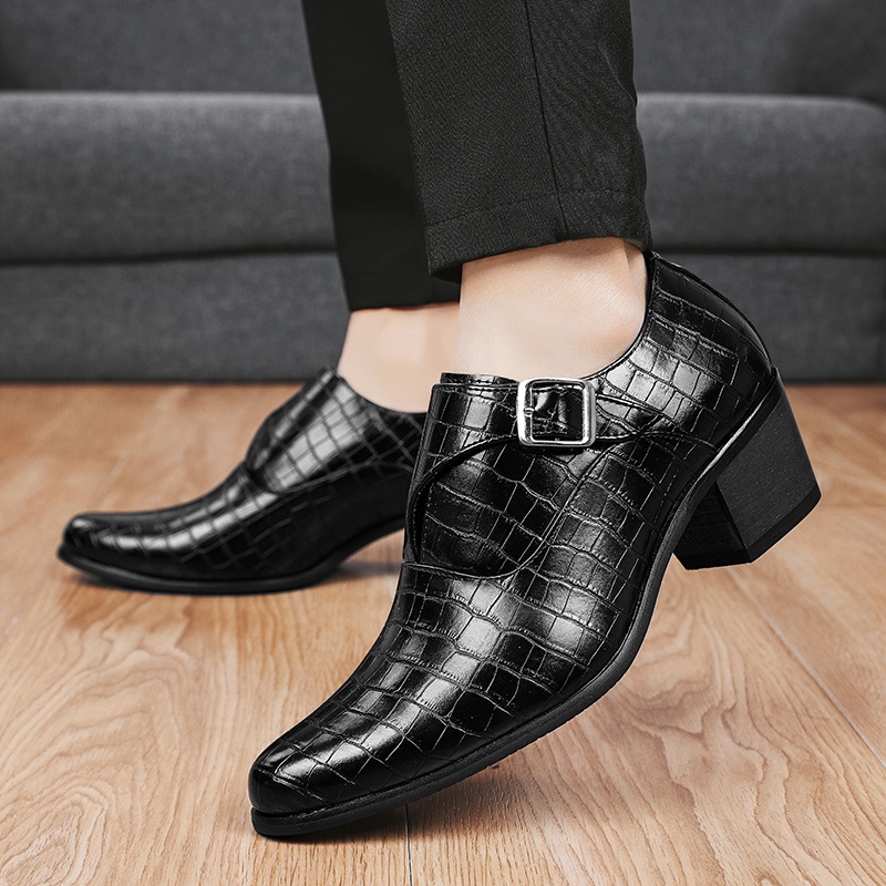 Giày Da Đế Xuồng Dày 6cm Thời Trang Công Sở Thanh Lịch Cho Nam