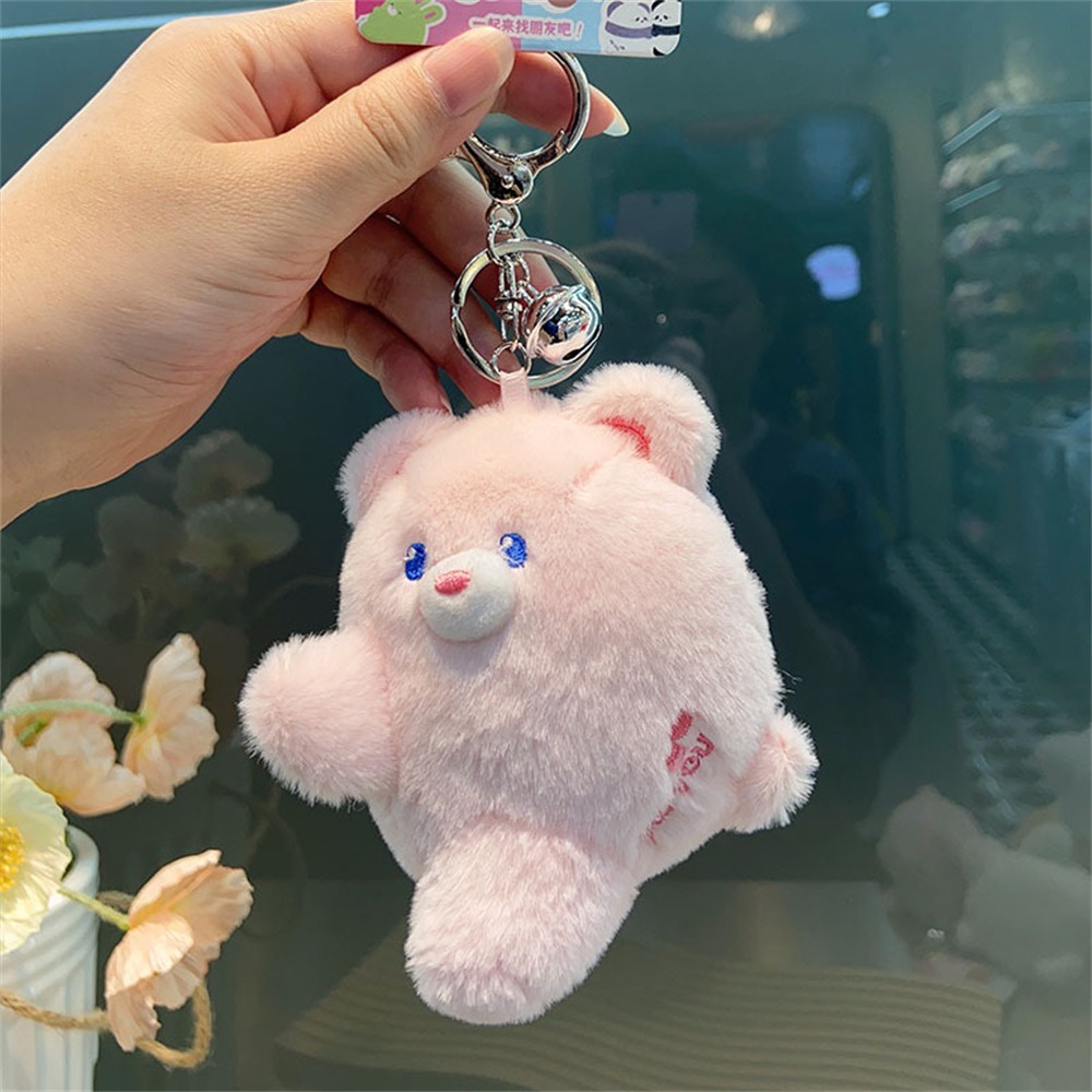 Nhãn dán móc khóa hình gấu nam châm Mặt dây chuyền sáng tạo Búp bê sang trọng Quà tặng mặt dây chuyền nhỏ