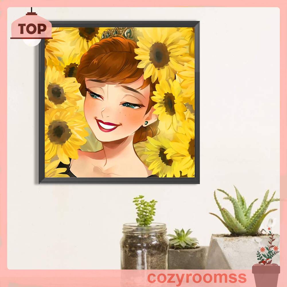 Tranh Đính Đá Kim Cương Toàn Bộ 5D DIY Hình Vẽ Công Chúa