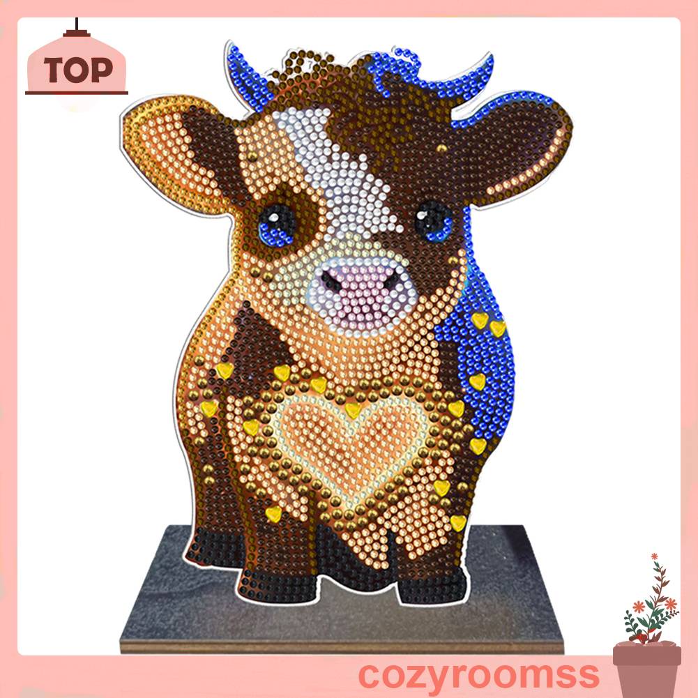 Tranh Đính Đá Thủ Công Tự Làm Hình Động Vật Trang Trí Nhà Cửa