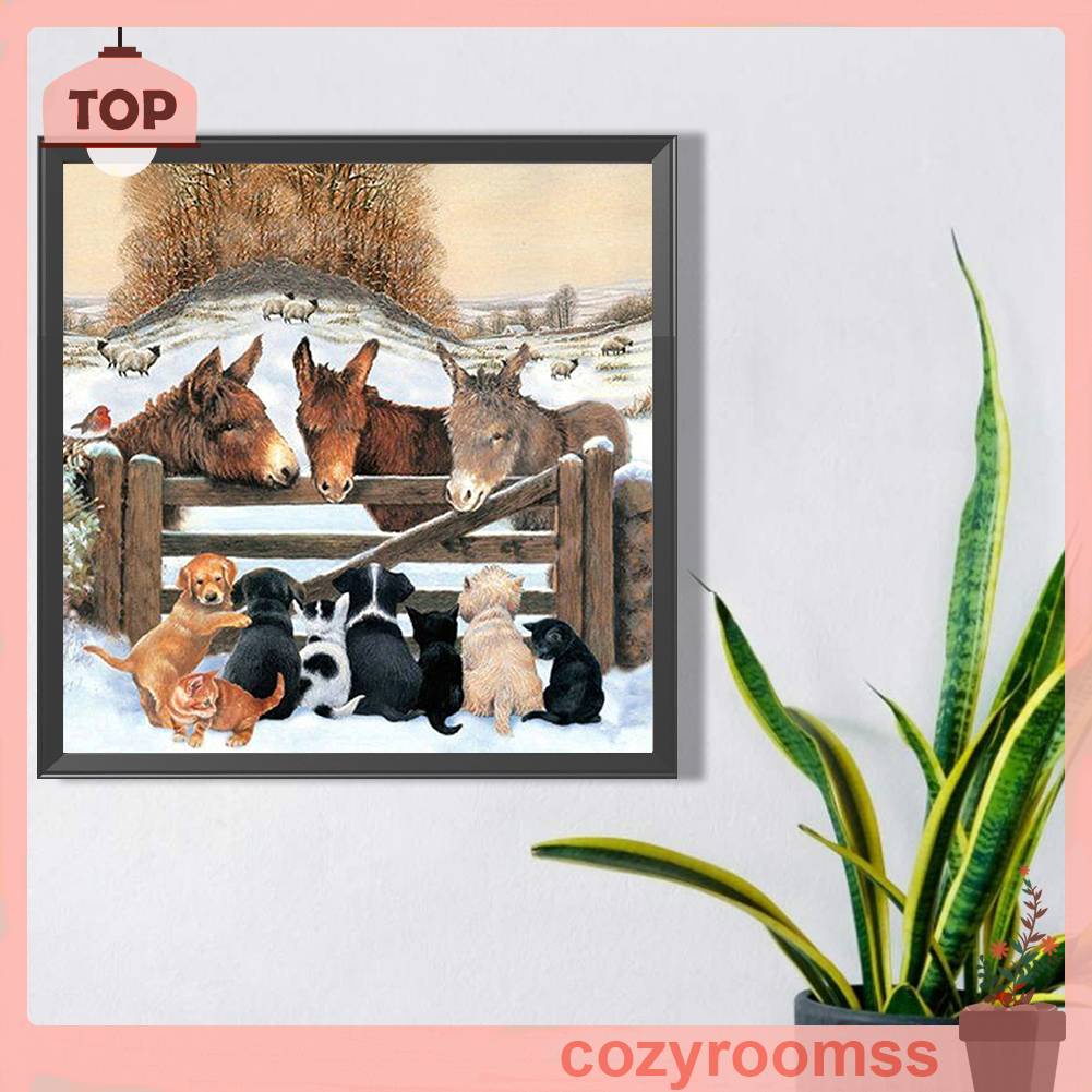 Tranh Đính Đá Kim Cương Toàn Bộ 5D DIY Hình Vẽ Lừa