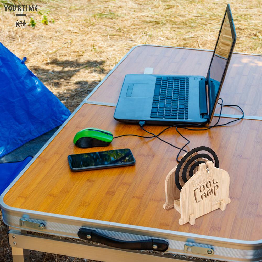 Giá Đỡ Nhang Muỗi Bằng Tre Phong Cách Cổ Điển Tiện Dụng Cho Cắm Trại