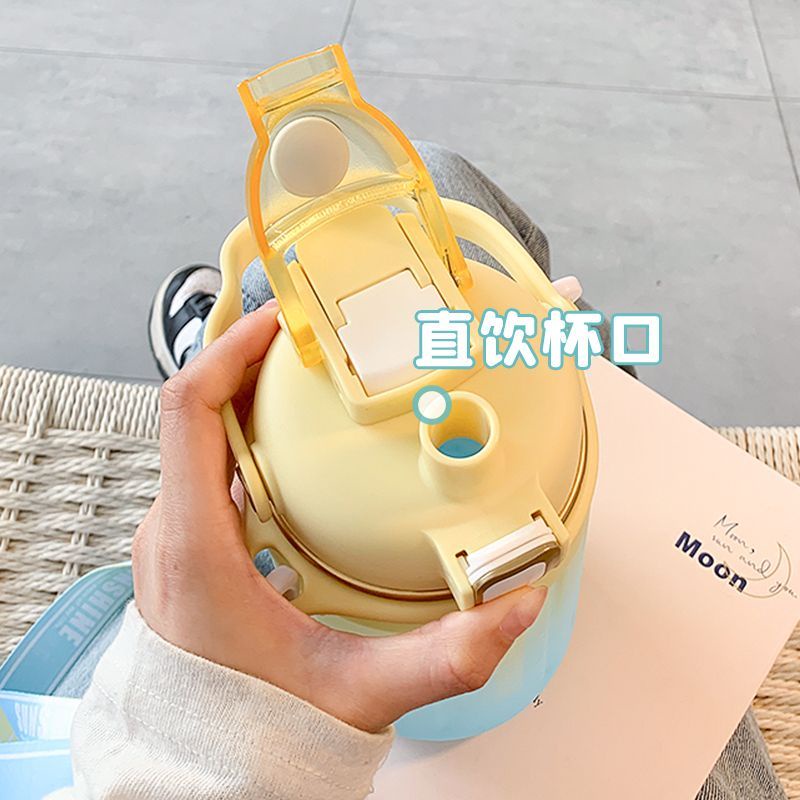 Bình Nước Thể Thao Dung Tích Lớn Có Ống Hút Tiện Lợi