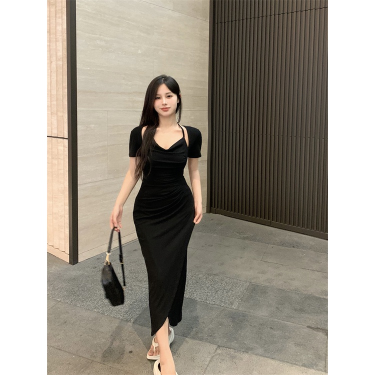 Đầm Dáng Chữ A Màu Trơn Thiết Kế Mới Thời Trang Mùa Hè Dành Cho Nữ