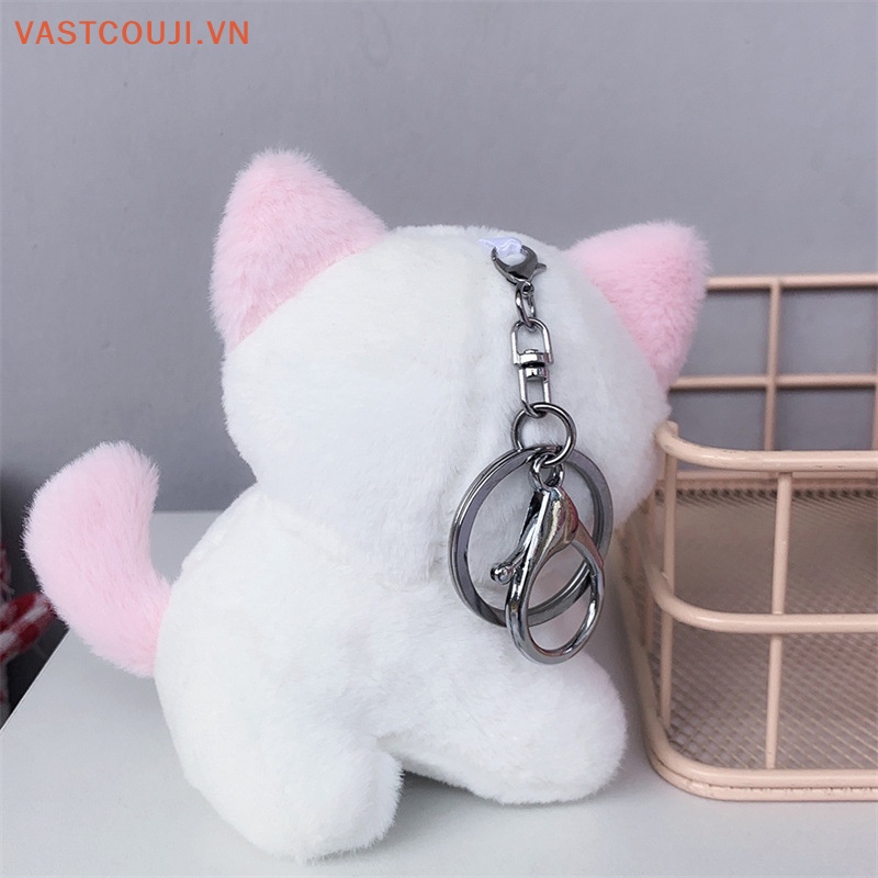 Móc Khóa Hình Mèo Nhồi Bông 12CM Dễ Thương