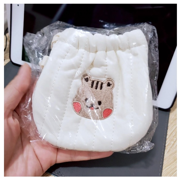 Túi đựng tỏi, túi đeo chéo cho bé có quai đeo, hoạt tiết Hàn Quốc dễ thương