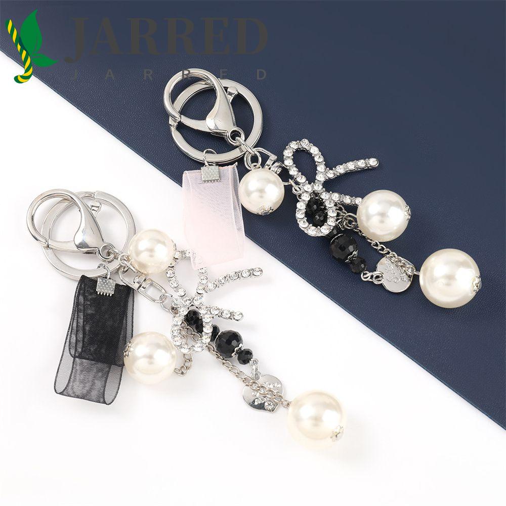 JARRED Móc Khóa Hình Nơ Đính Đá Thời Trang Thanh Lịch