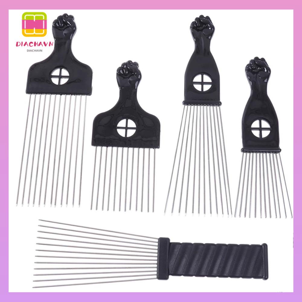 DIACHAVN Lược Kim Loại Tạo Kiểu Tóc Phong Cách Châu Phi
